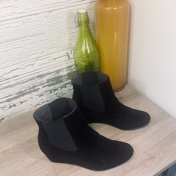 Stuart Weitzman Black Suede Nusocks Ankle Boots - Picture 9 of 15